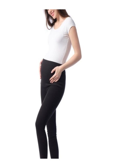Kadın Siyah Organik Destekli Hamile Tayt 1240/