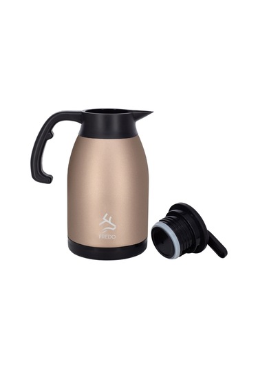 Big Therm 2 Lt Paslanmaz Çelik Rose Gold Çay Termosu, 24 Saat Soğuk, 12 Saat Sıcak Tutma Rose Gold