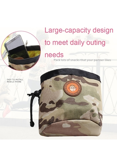 Çok Fonksiyonlu Pet Eğitimi Kamuflaj Aperatifler Çanta Taşınabilir Köpek Yürüyüş Kemer Çantası Siyah Beyaz