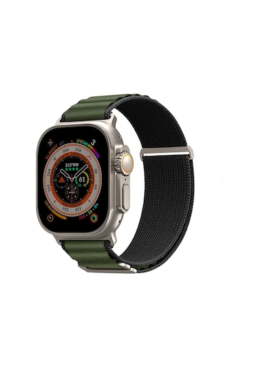 Watch Ultra 49mm Kordon Skinarma Kobu Hasır Strap Kayış Olive