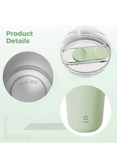 350ml Otomatik Blender Kahve Süt Meyve Suyu Blender Elektrikli Paslanmaz Çelik Kirli Beyaz Diğer