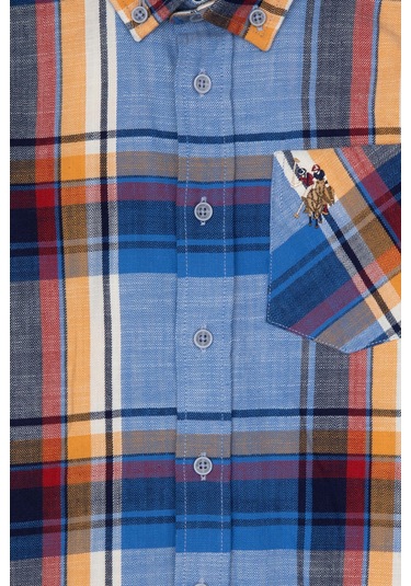 U.s. Polo Assn. Erkek Çocuk Koyu Mavi Gömlek Desenli 50310196-vr032 Koyu Mavi