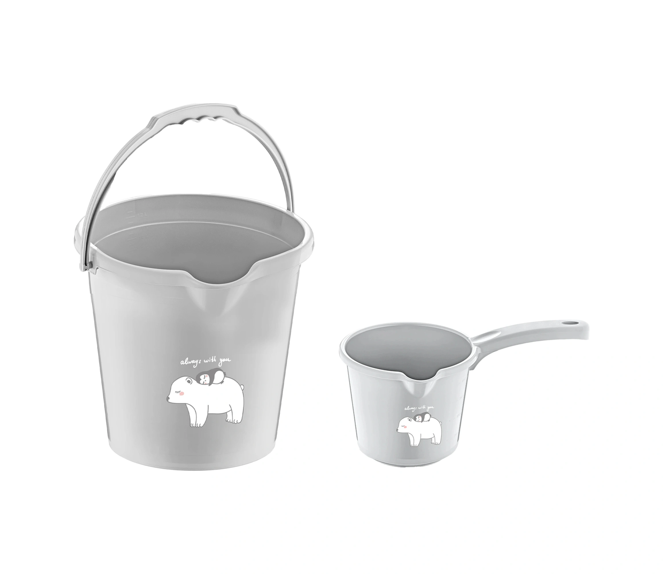 Babyjem 922 Kova & Maşrapa Set Mat Gri