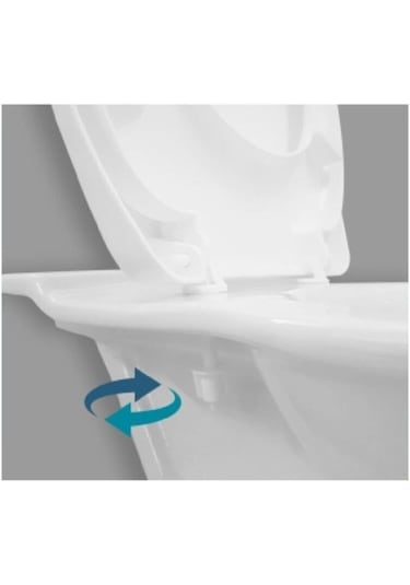 Rona Mavi Tisa ThermoPlast Standart Klozet Kapağı (Alttan Monte)