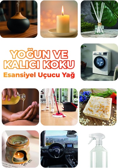 Amber Çiçeği Esansiyel Uçucu Koku Yağı Buhurdanlık Yağı Difüzör Esansı 3'lü Set 3x10ml Amber