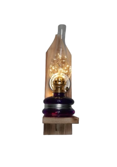 Nostajik Peri Ledli Gaz Lambası Aplik Mor