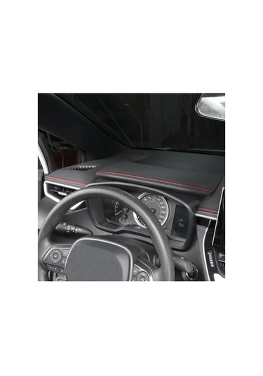 Araç Içi Kırmızı Dikiş Detaylı Kendinden Yapışkanlı Deri Trim Şerit 2,5 Metre
