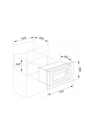 Silverline MW9018B01 25 LT Ankastre Mikrodalga Fırın