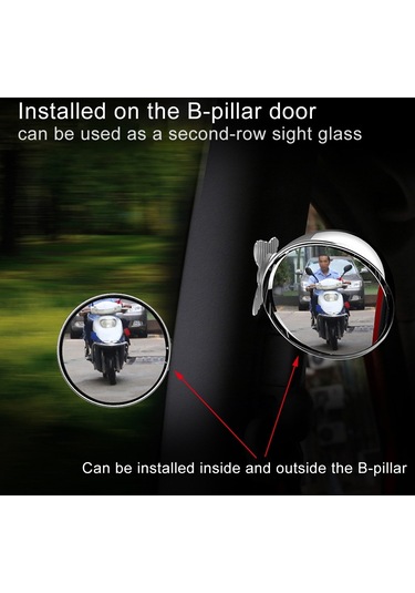 Sones 3R-045 Ayarlanabilir Kör Nokta Aynası Geniş Açılı Yardımcı Yan Ayna Çap: 70 MM Gümüş