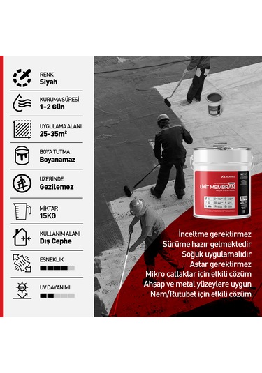 Alkoru 5 Adet 15 Kg Süper Likit Membran Avantaj Paket