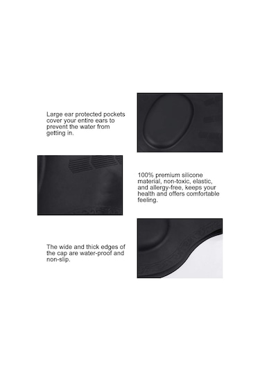 Uzun Saçlı Yetişkinler İçin Silikon Kulak Koruma Suya Dayanıklı Yüzme Bonesi Kırmızı