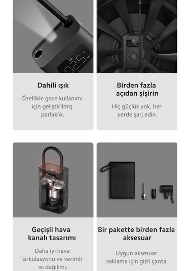 Xiaomi Mi Taşınabilir Şarjlı Kompresör Hava Pompası 2 - 2023