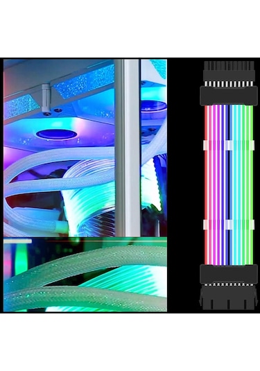 Homyl Uzatma Rgb Kablosu Psu Seti Bilgisayar Pc Için Pcıe