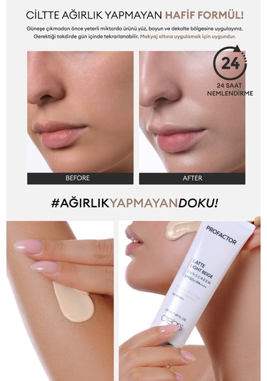 Cre'ars Profactor Lette Sunscreen Light Beige SPF50+ 50 ML