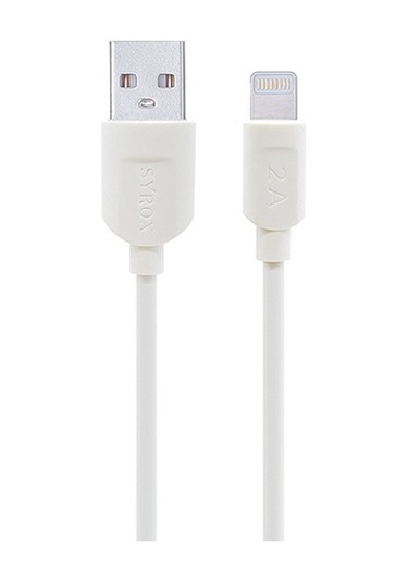 Syrox C12 Lightning Usb Şarj Ve Data Kablosu 2.0A 1.1Mt Beyaz