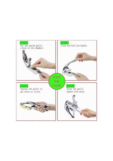 Sarımsak Presi 2'si 1 Arada Paslanmaz Çelik Sarımsak Presi, Kayma Çok Renkli
