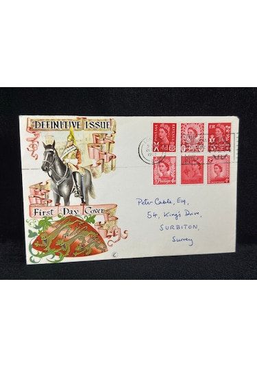 İngiltere Özel Gün Damgalı İlk Gün Zarfı Kraliçe Pullu Definitive İssue First Day Cover Fdc