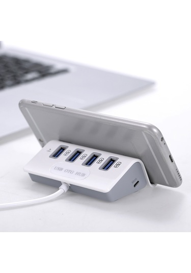 Maiyame Usb Otg Hub Kart Okuyuculu 4'ü 1 Arada Hub Usb3.0 Çoklu Ayırıcı Pc Dizüstü Bilgisayar İçin