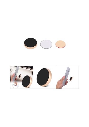 Tenfowee Aracı Telefon Tutucu Manyetik Alüminyum, 360 Döner, Tek Elle Kullanıma Uygun, Evrensel Uyumlu, Güçlü Tutma - Altın Renk