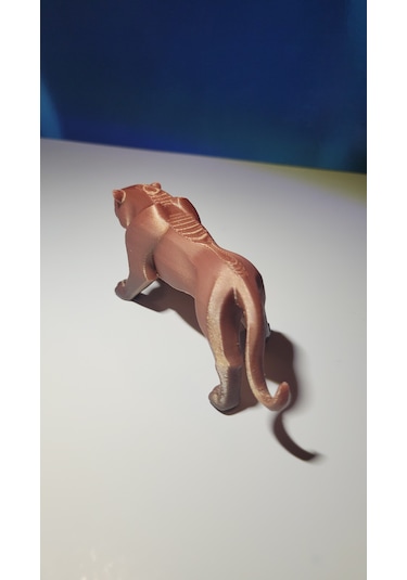 Dobi3d Dekoratif Kaplan Figürü Renk Geçişli 3d Baskı Kaplan Heykeli El Yapımı Masaüstü Dekor Objesi