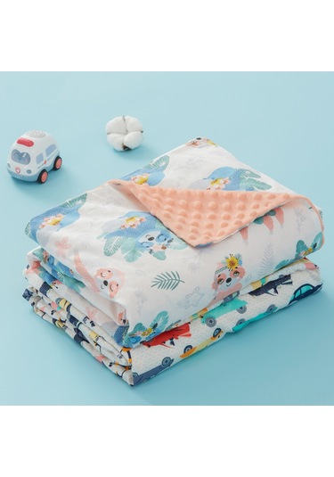 Vkemall Yumuşak Pamuklu Bebek Battaniyesi - Nefes Alabilir, Masaj Noktalı, Mevsim Geçişleri İçin 158x100cm DiğER
