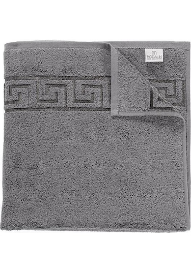 Pamuk Tekli Jakarlı Yumuşak Havlu Grek - 70 X 140 Gri