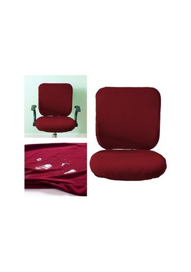 Homyl Bilgisayar Koltuğu Kılıfı Dönen Sandalye Kırmızı Kırmızı