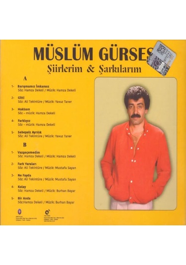 Müslüm Gürses - Şiirlerim & Şarkılarım Cd