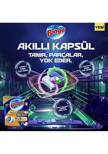 Bingo Akıllı Kapsül Pro Bulaşık Makinesi Deterjanı 2 x 50 Tablet