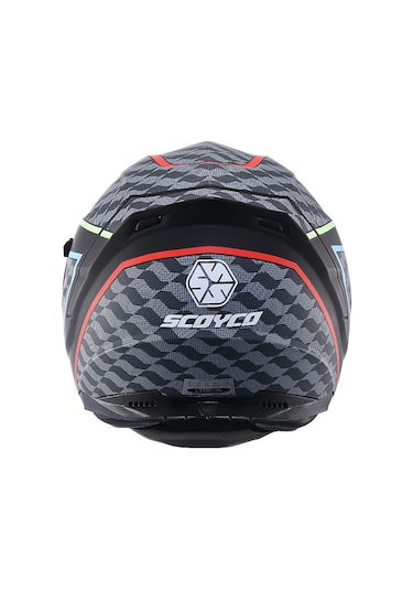 Scoyco Double Ve Güneş Vizörlü Full Face Motosiklet Kaskı