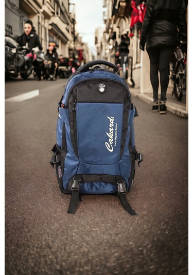 Kaliteli Su Geçirmez Ortopedik Sırt Yolcu Dağcı Spor Kamp Gezi Seyahat Çantası 50 Lt Lacivert