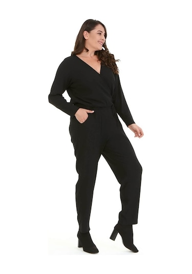 Myline Kadın Anvelop Tulum 77127 Siyah