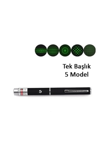 Yeşil Lazer Pointer 500 Mw 15 Km Etkili Tek Başlık 5 Model