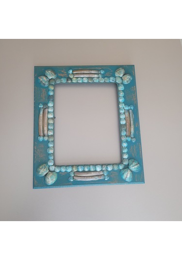 Âric El Yapımı Doğal Deniz Kabuklu Ahşap Çerçeve