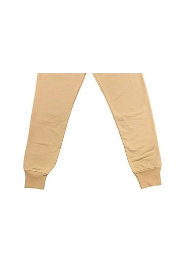 Çocuk Beli Paçası Lastikli Eşofman Alt-14846 Bej