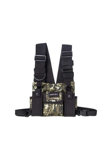 Pazly Yinitone Multi-fonksiyonel Göğüs Çantası - Hafif, Su Geçirmez, Toz Geçirmez İnterkom Çantası Yeşil