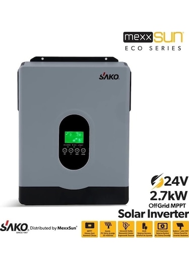 Sako E-sun 24 Volt 2.7 Kw Tam Sinüs Mppt Akıllı İnverter 450 Vdc