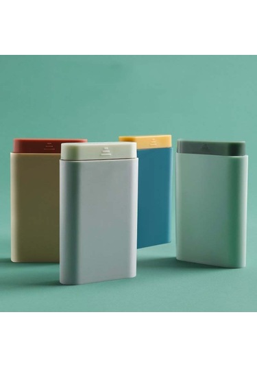 Sones 3 Adet Taşınabilir Mühürlü Hap Saklama Kutusu Bölmelere Ayrılmış Taşınabilir Mini Hap Kutusu Yeşil