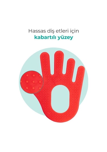 Mamajoo Yumuşak Diş Kaşıyıcı Kırmızı El