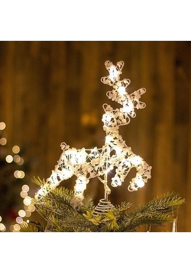 Pazly Led Parıltılı Noel Ağacı Topper Işıklı Yıldız Ağacın Tepesi Süsleme C C