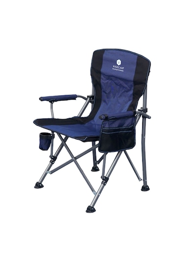 Windcamp Katlanır Kamp Sandalyesi Lux Mavi - Siyah