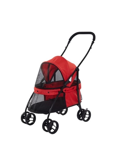 Tommy Evcil Hayvan Arabası 67x47x98 Cm Kırmızı Max 15 Kg