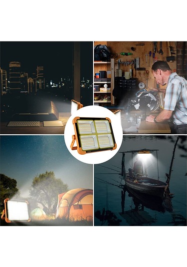 Threemen Şarj Edilebilir Kamp Lambası Güneş Enerjili Işıldak Usb Beyaz