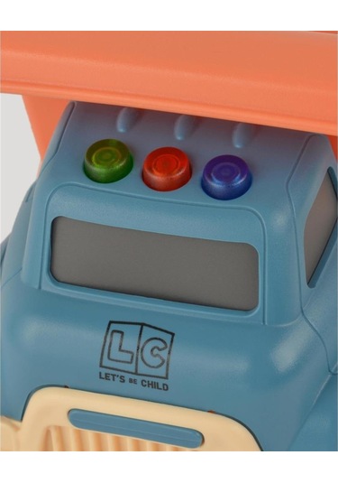 Let's Be Child Sesli Ve Işıklı Minik Kamyon 31016 Lacivert - Turuncu Kasalı, Çocuklar İçin Oyuncak Kamyon