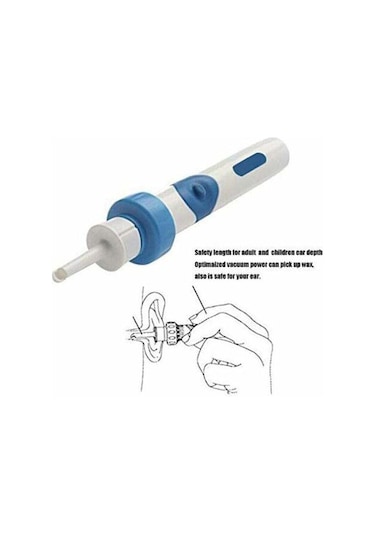 Yetişkinler Ve Çocuklar İçin Elektrikli Kulak Temizleme Çubuğu, Emişli Otomatik Kulak Kiri Temizleyici, Pil Dahil