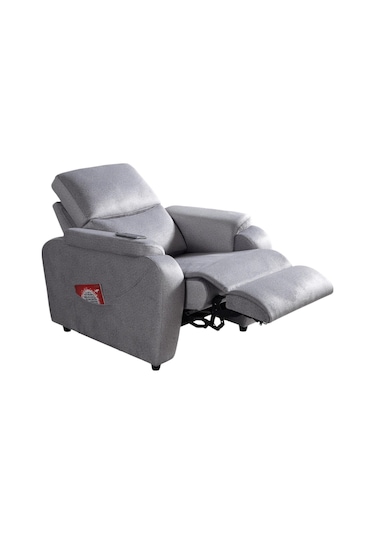 Alis Tekli Berjer Rehome Tekli Tv Koltuğu 75x90x105 Cm Gri