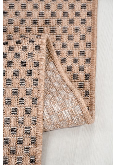 Sierra Halı Jüt Hasır Görünümlü Modern Kilim Ve Yolluk, İnce Bukle Dokuma Kahve Bej