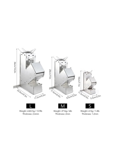 Geeksen Taşınabilir Kamp Ocağı - Çelik Yapılı, Sökülebilir, Hafif Ve Dayanıklı Gümüş