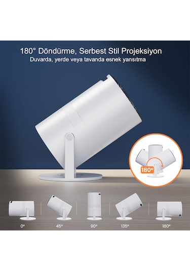 Magazashop HY300 UltraHD Projeksiyon Cihazı Beyaz