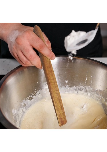 Skycity 28cm Akasya Ahşap Hamur Karıştırıcı - Ev Fırıncıları İçin Pratik Kuchen Spatula, Sourdough Ve Un Karıştırma Aracı Ahşap